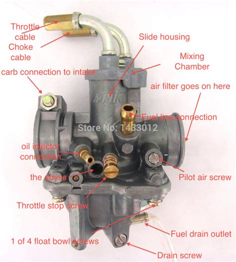 carburetor 4 screw fuel pump adjustment|4 stroke carburetor adjustment.